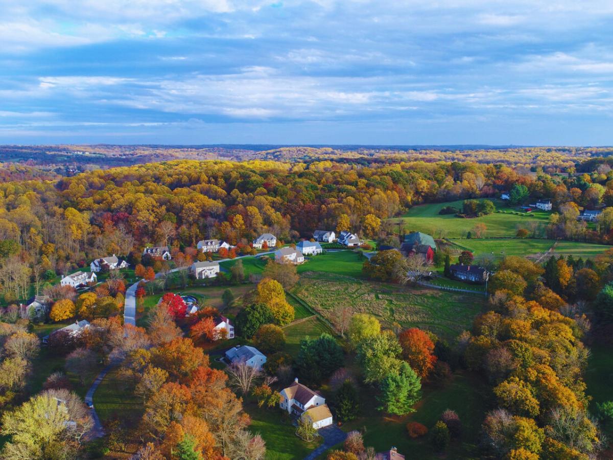 Neighborhood with skyline view, West Chester, PA