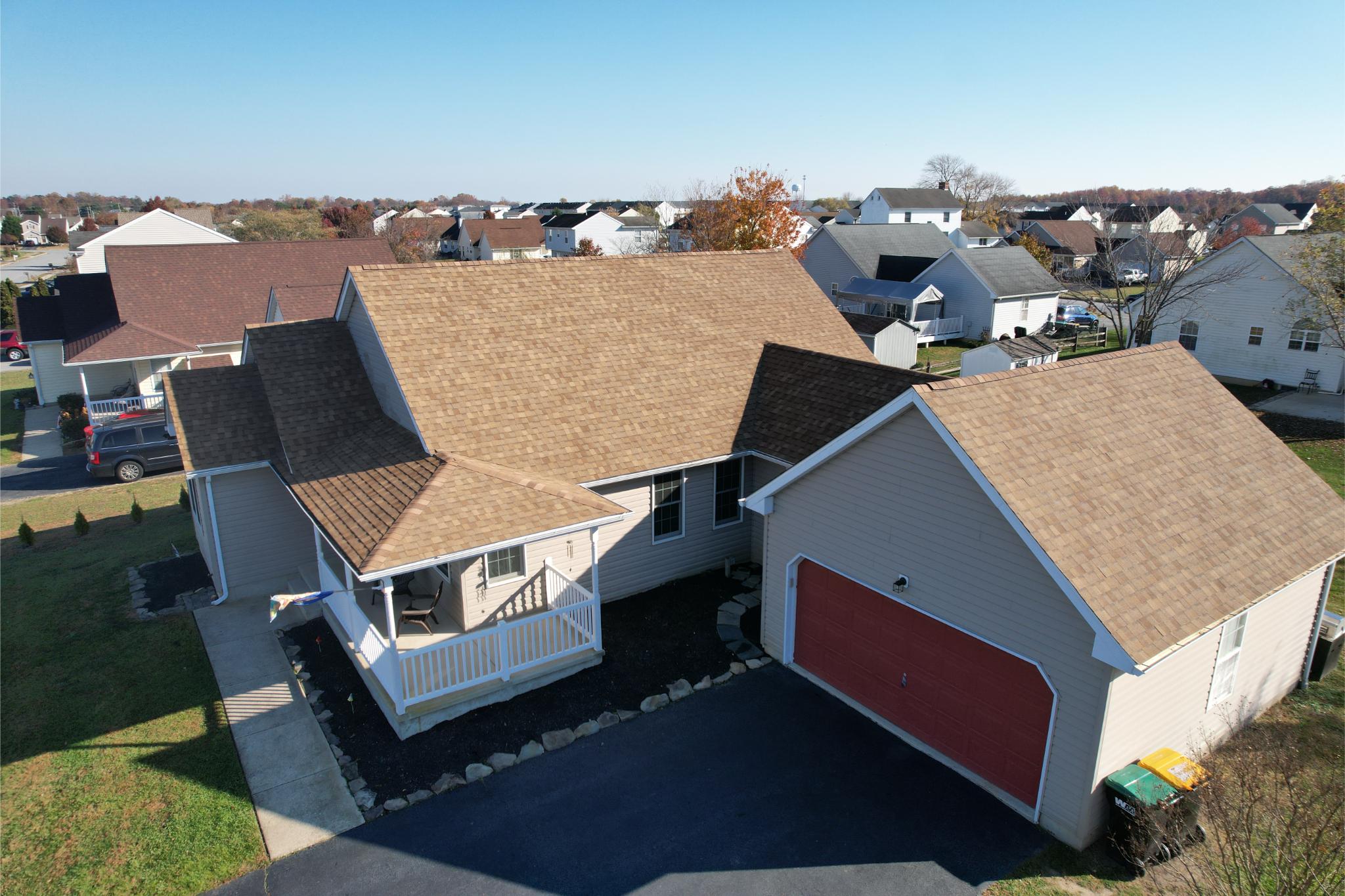 Roof replacement services in Cecilton, MD with ridge vent installation and shingle finishing
