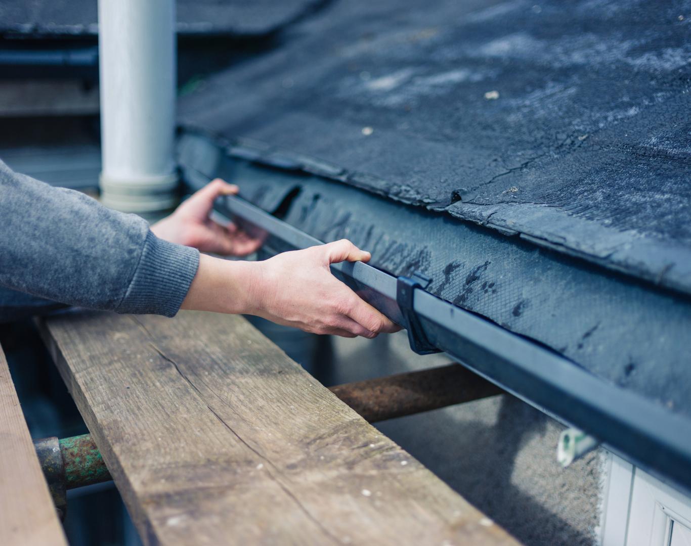 Leaking gutter repair for homeowners searching gutter repair near me