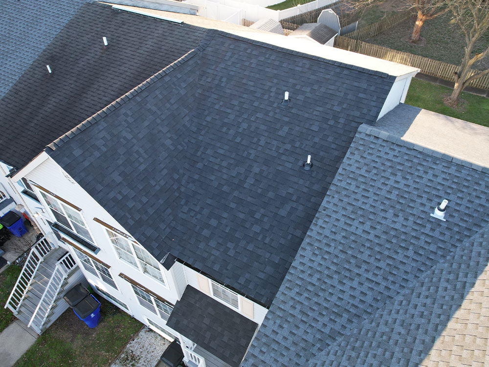 Professional gutter repair service completed on a Middletown residential property