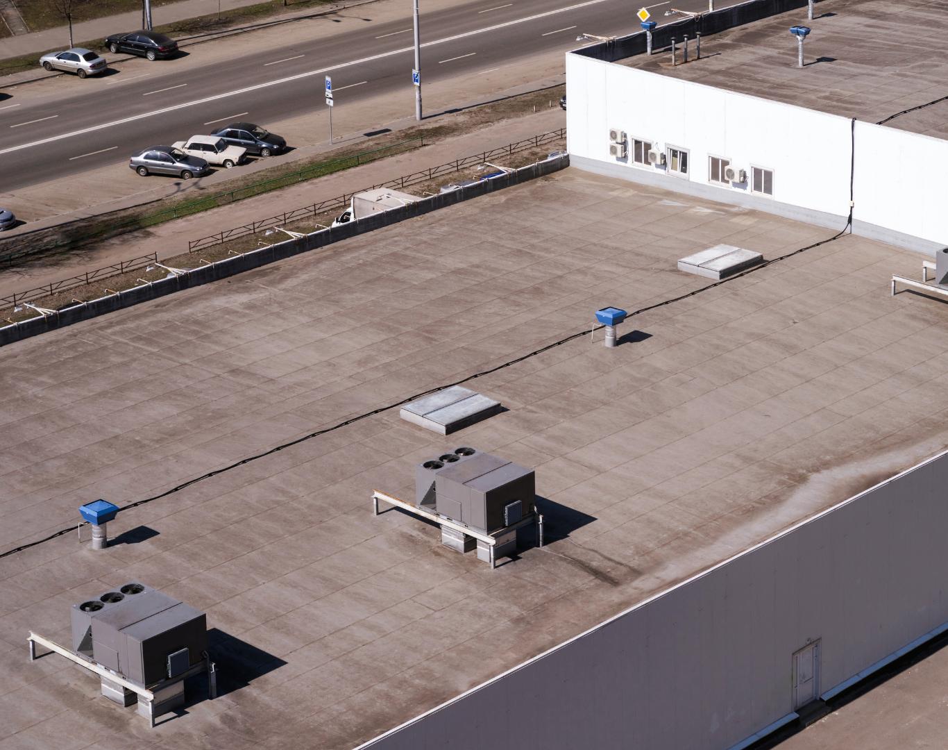 Professional commercial roofing service completed on a Wilmington commercial building
